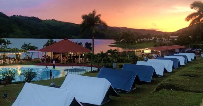Donde acampar en el lago calima